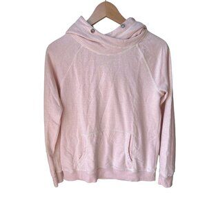 Jo&Co Hoodie Sweatshirt Women's Pink Cotton Blend Long Sleeve Pullover Size M